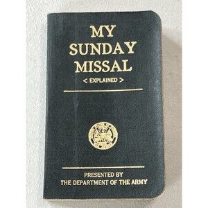 1950’s My Sunday Missal Explained Father Stedman US Army Bible Catholic FRANCE